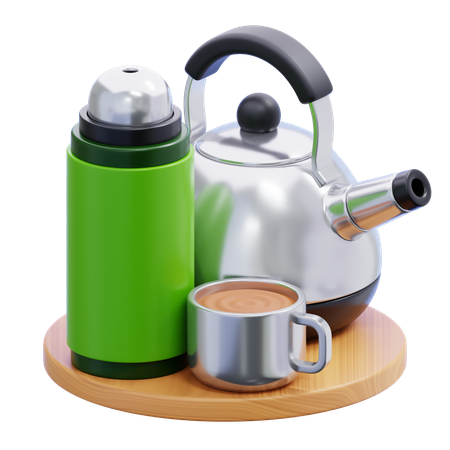 THERMOS AND KETTLE  3D Icon