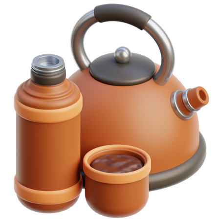 Thermos And Kettle  3D Icon