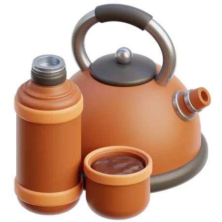 Thermos And Kettle  3D Icon
