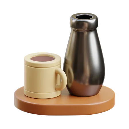 Thermos and Mug  3D Icon