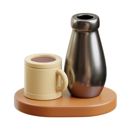 Thermos and Mug  3D Icon