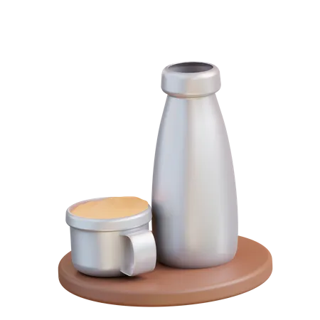 Thermos et tasse  3D Icon