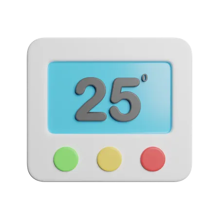 Thermostat Temperature Air 3D Icon