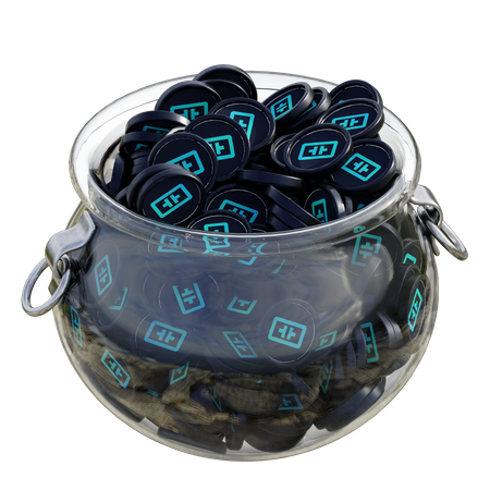 Theta Clear Glass Pot  3D Icon