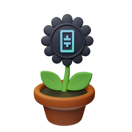 Theta Crypto Plant Pot  3D Icon