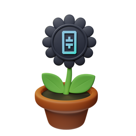 Pot de plante crypto thêta  3D Icon