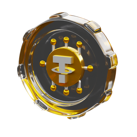 Thether Coin 3D Icon
