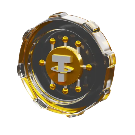 Thether Coin 3D Icon