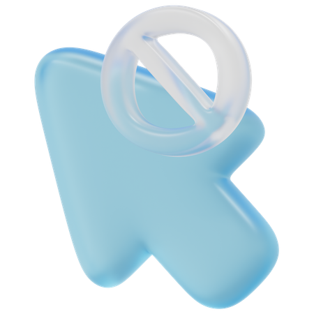 Thick Arrow Block  3D Icon