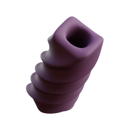 Thick Twirl Cylinder  3D Icon