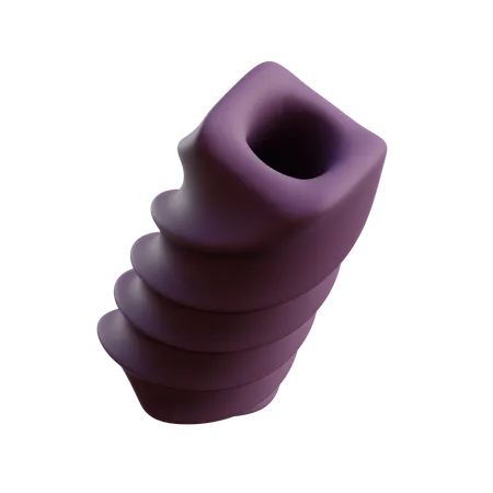 Thick Twirl Cylinder  3D Illustration