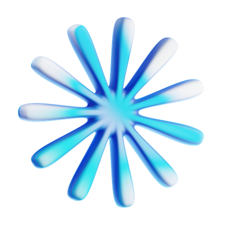 Thin Asterisk  3D Icon