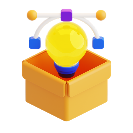 Think Out of the Box  3D Icon