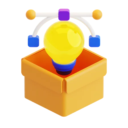 Think Out of the Box  3D Icon