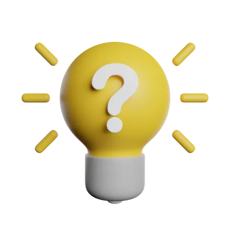Think Questions Idea 3D Icon