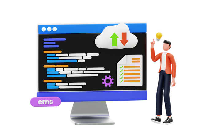 Thinking And Making A Programming Decision  3D Illustration