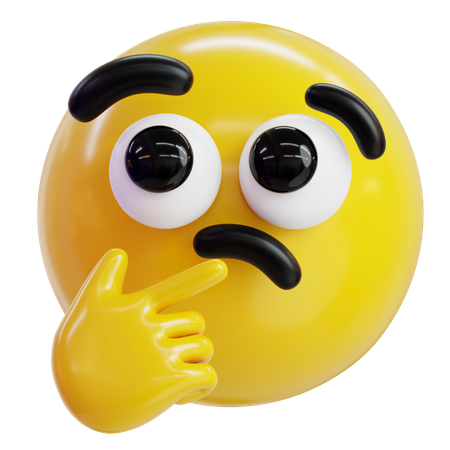 考える絵文字  3D Icon