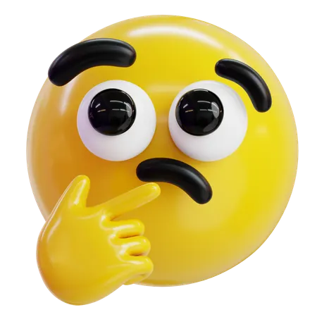 考える絵文字  3D Icon