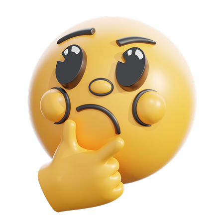 Thinking face  3D Icon