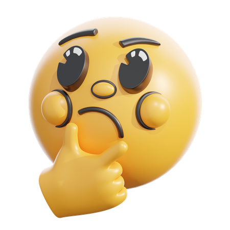 Thinking face  3D Icon