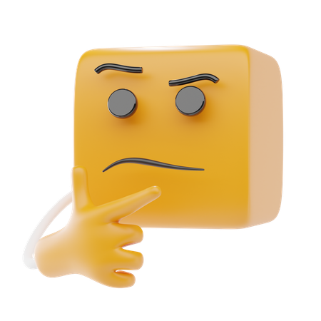 Thinking Face Emoji  3D Icon