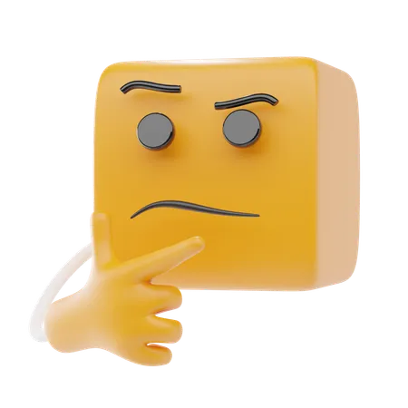 Thinking Face Emoji  3D Icon