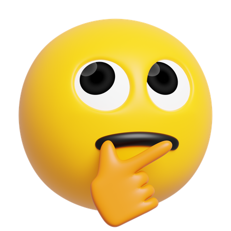 Thinking Face Emoji  3D Icon