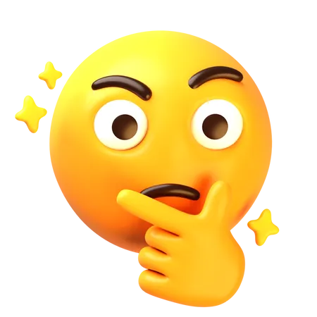 Thinking face emoji  3D Icon