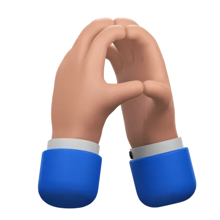 Thinking Hands Gesture  3D Icon