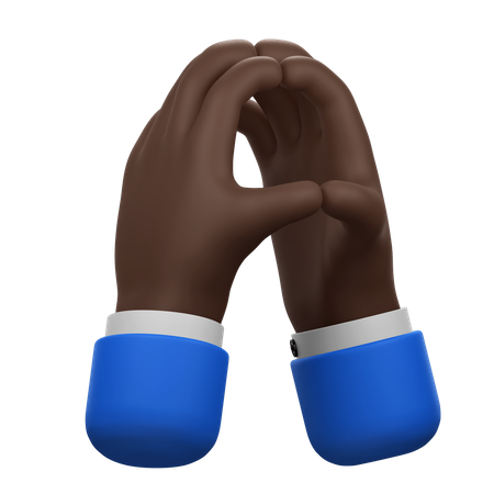 Thinking Hands Gesture  3D Icon