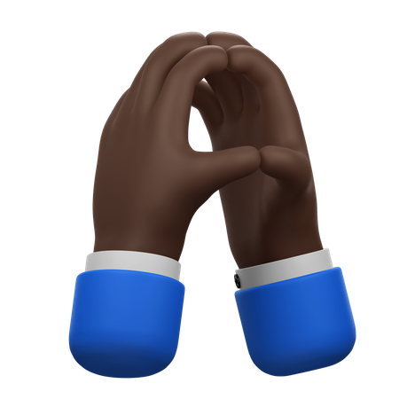 Thinking Hands Gesture 3D Icon