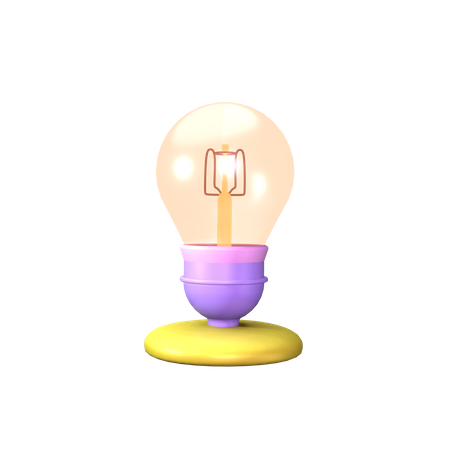Thinking Lamp 3D Icon