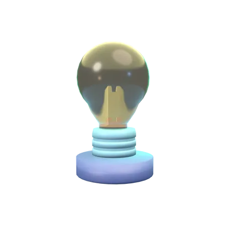 Thinking Lamp 3D Icon