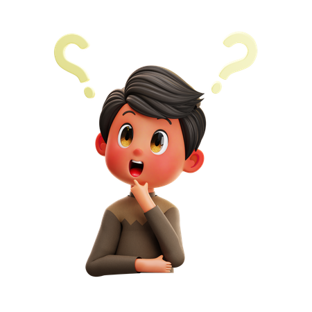 Thinking Questions  3D Illustration