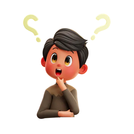Thinking Questions  3D Illustration
