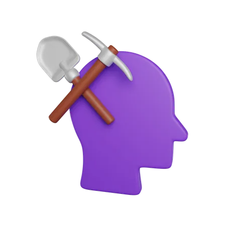 Thinking Tools Head 3 D Icon 3D Icon