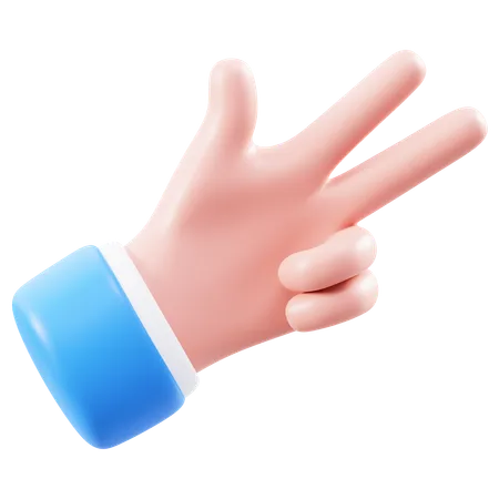 Third Hand Gesture  3D Icon