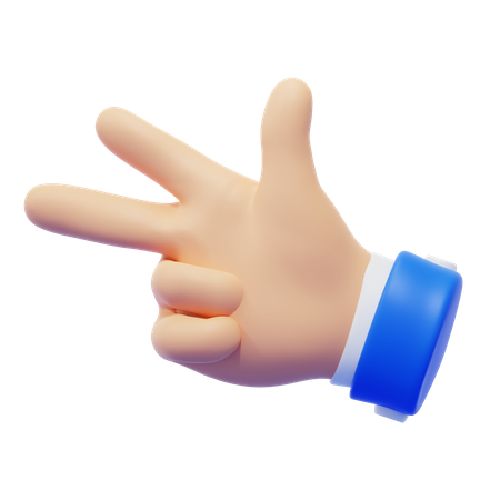 Third Hand Gesture  3D Icon