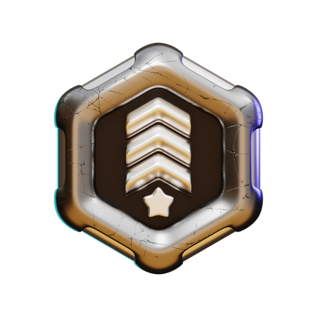 Third Level Badge  3D Icon