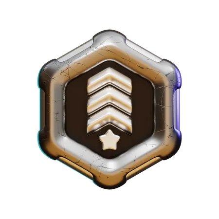 Third Level Badge  3D Icon
