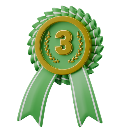 Third Place Badge  3D Icon