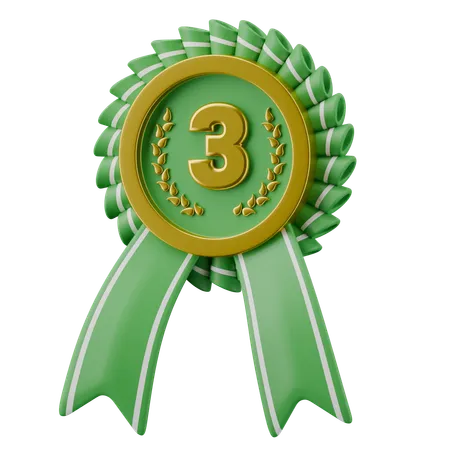 Third Place Badge  3D Icon