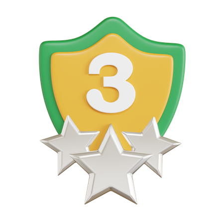Third Place Badge  3D Icon