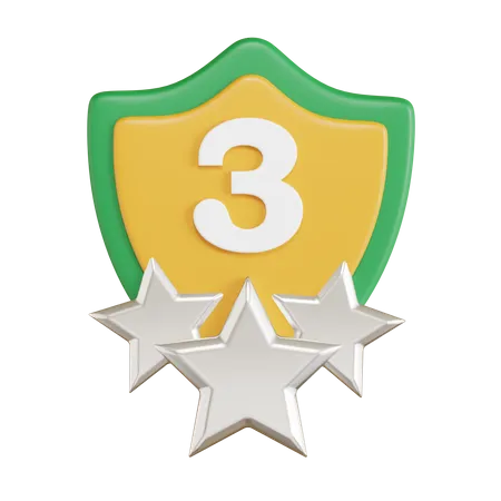 Third Place Badge  3D Icon