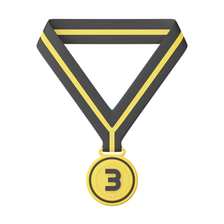 Third Place Medal  3D Illustration