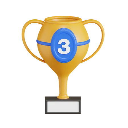 Third Place Trophy  3D Icon