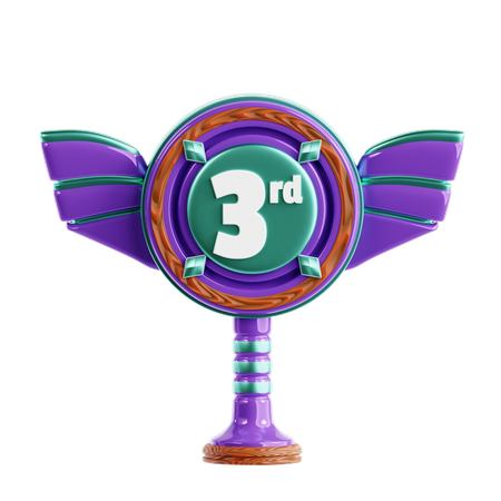 Third Place Trophy  3D Icon