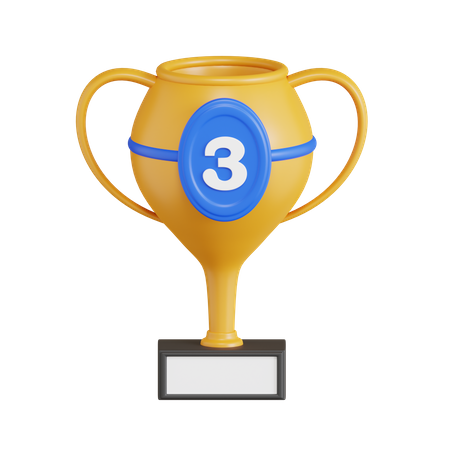 Third Place Trophy  3D Icon