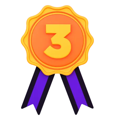 Third Position Medal  3D Icon