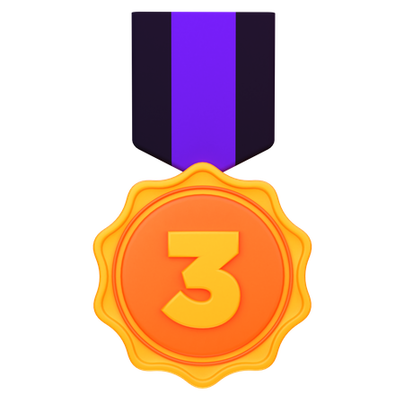 Third Position Medal  3D Icon